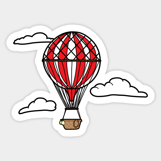 Hot air balloon Sticker by Cathalo